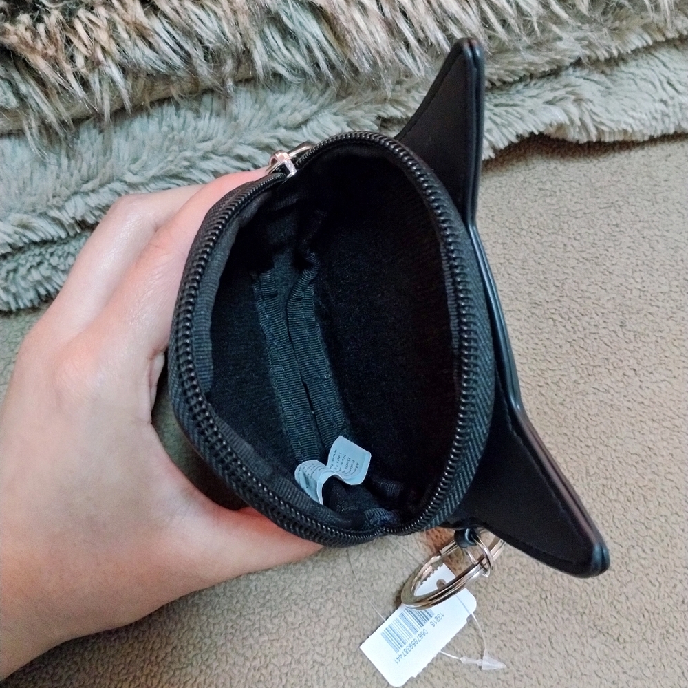 Bath & Body Works Halloween Collection Black Cat Mini Purse with Pink Bow - Picture 4 of 6